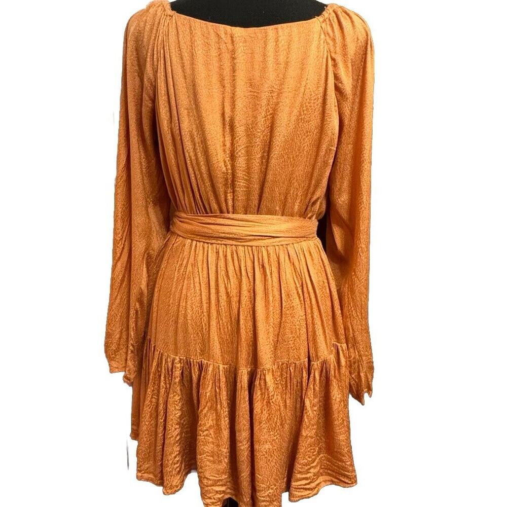 Lovers And Friends Dress Small Golden True Wrap Mini Chic Cocktail Party Date - Picture 3 of 5